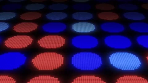 Disco Wall Blue and Red Flashing Lights. Flicker Lanterns Animation. Vídeos de archivo 171850282