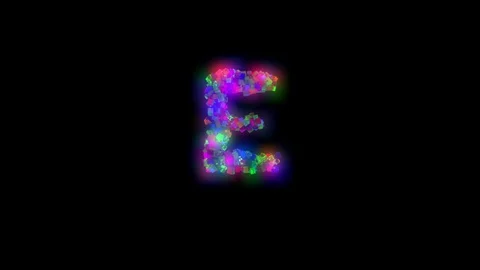 Disco_alphabet_E Stock Footage 75929585