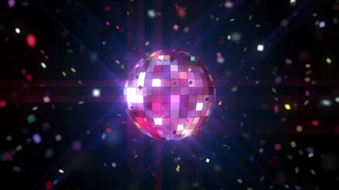 DiscoBall Confetti Glitters Stock Footage 91574180