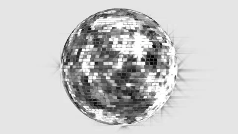 DiscoBall MirrorBall BW Sparkle Stock Footage 334697134