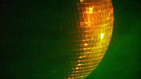 Discoball Spinning in a Closeup Stock Footage 46415001