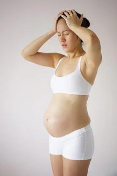 Discomforts caused by preganancy Stock Photos