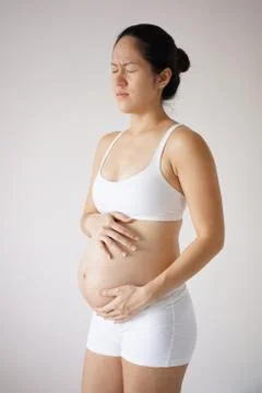 Discomforts caused by preganancy Stock Photos