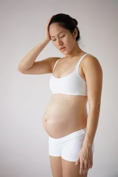 Discomforts caused by preganancy Stock Photos