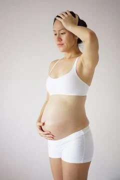 Discomforts caused by preganancy Stock Photos