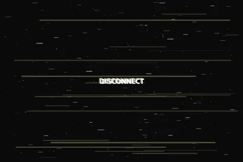 Disconnect Offline Network Glitch Error Muted Tech Banner Stock-Illustration