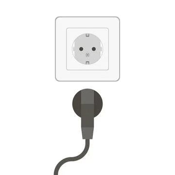 Disconnect plug out Socket, limitation electricity from outlet for safe Illustrazione stock