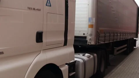 Disconnect the semi-trailer Stock Footage 139308629