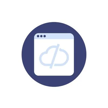 Disconnect from server icon for web 스톡 일러스트