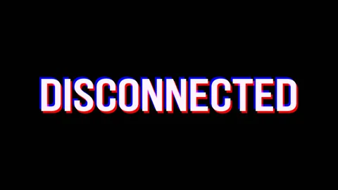 Disconnected. Animation of Text With Gli... | Stock Video | Pond5