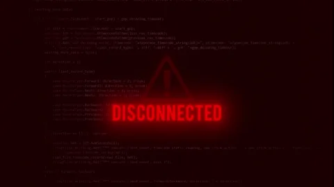 Disconnected Message Animation System Failure Notification Stock Footage 343463999