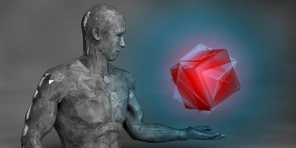 Disconnected Mind Faces Overwhelming Modern Tech Force Stock Illustration