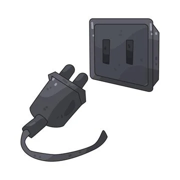 Disconnected Plug illustration Stock Illustration