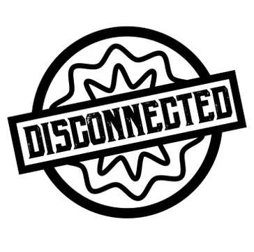 DISCONNECTED stamp on white isolated Stock-Illustration