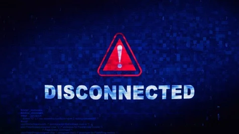 Disconnected Text Digital Noise Twitch Glitch Distortion Effect Error Animation. Stock Footage 106689902