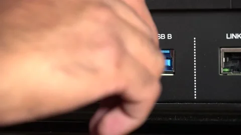 Disconnecting a USB A device Stock Footage 201991623