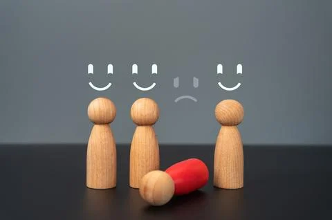 Discontent and dissatisfaction causes depression and dismissal of the parti.. Foto stock