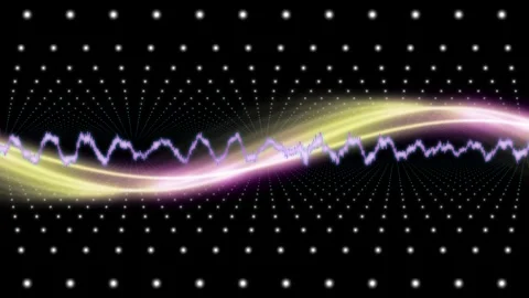 Discorama waveform background animation Video stock 266996031