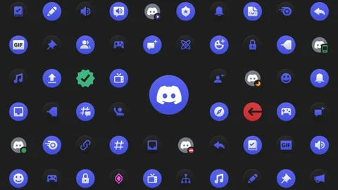 Discord Icon Set 03 Stock Footage 263502328
