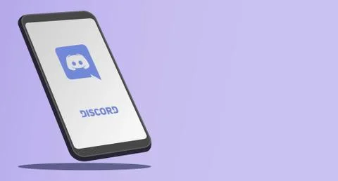 Discord mobile application on a smartphone Stock Illustration