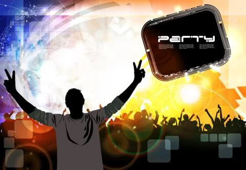 Discoteque Music Flyer Stock Illustration