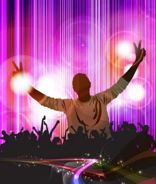 Discoteque Music Flyer Stock Illustration