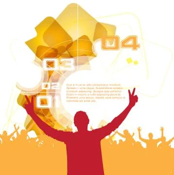 Discoteque Music Flyer Stock Illustration