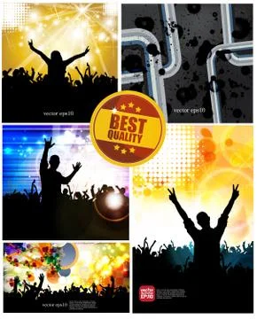 Discoteque Music Flyer 스톡 일러스트