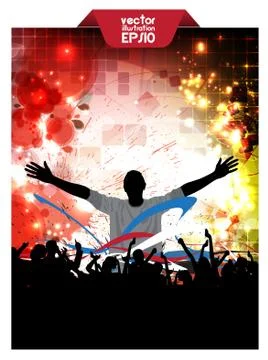 Discoteque Music Flyer Stock Illustration