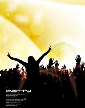 Discoteque Music Flyer Illustration