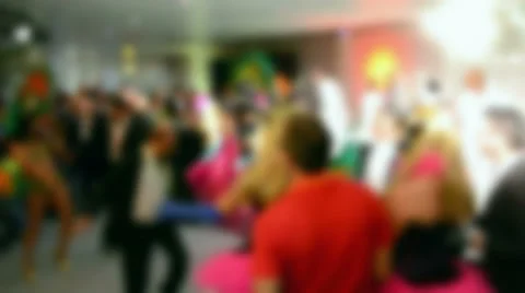 Discotheque, people dancing during disco party under colorful lights. Stock Footage 36191218