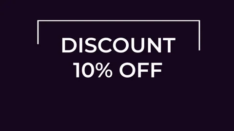 Discount 10 off appearing with different animations on dark background. motion Stock Footage 294077146