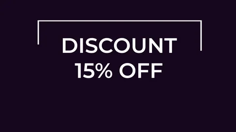 Discount 15 off appearing with different animations on dark background. motion Stock Footage 296295594