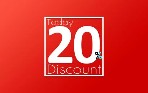 Discount 20%. Stock Illustration