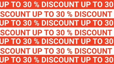 Discount up to 30% animated typography kinetic text looping 4k Stock Footage 263616437