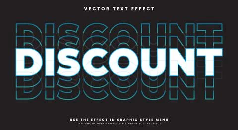 Discount 3d editable text effect 库存插图