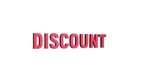 Discount 3D text looped animation word on super discount offer Stock Footage 313657153