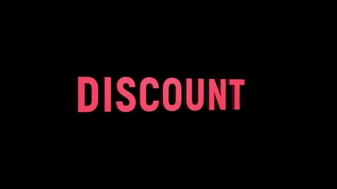 Discount 3D text looped animation word on super discount offer Stock Footage 313657154