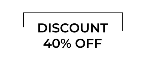 Discount 40 off appearing with different styles on white background. conceptual Stock Footage 304550129