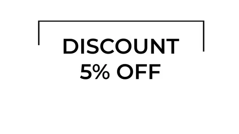 Discount 5 off appearing with different styles on white background, conceptual Stock Footage 306694939