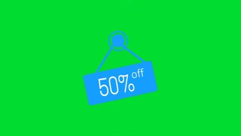 Discount 50% off animations Stock Footage 281139899