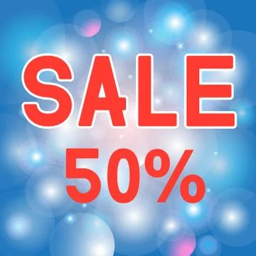 Discount of 50 Stock Illustration