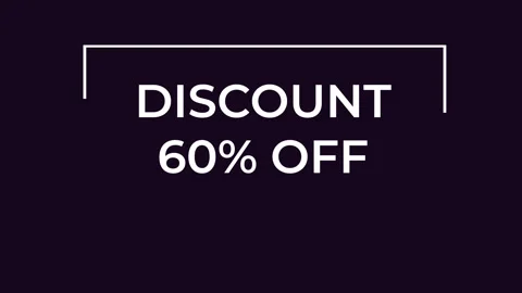 Discount 60 off appearing with different animations on dark background. motion Stock Footage 291113451