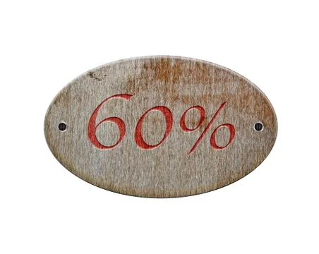 Discount of 60 percent. Stock Illustration