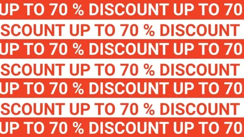 Discount up to 70% animated typography kinetic text looping 4k Stock Footage 263616505