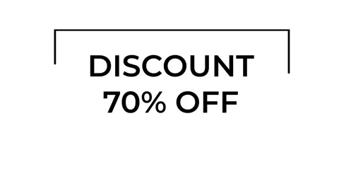 Discount 70 off appearing with different styles on white background, conceptual Stock Footage 305775638