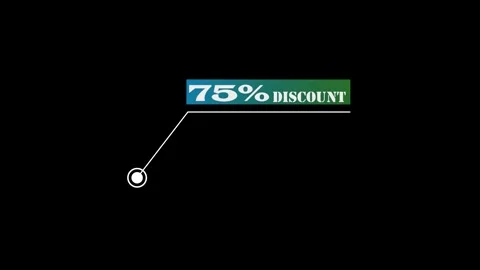 Discount 75% Offer Price .Digital flash Sale discount 75 Percent offer with.. Stock Footage 327756672