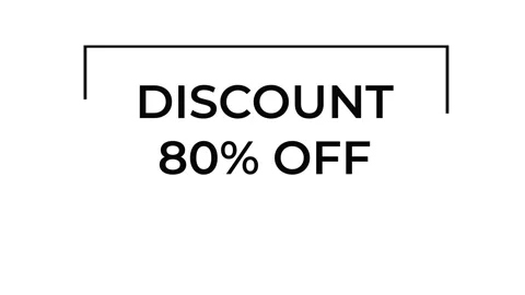 Discount 80 off appearing with different styles on white background, conceptual Stock Footage 305919691