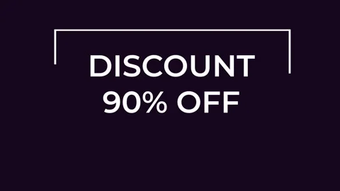 Discount 90 off appearing with different animations on dark background. motion Stock Footage 293626281
