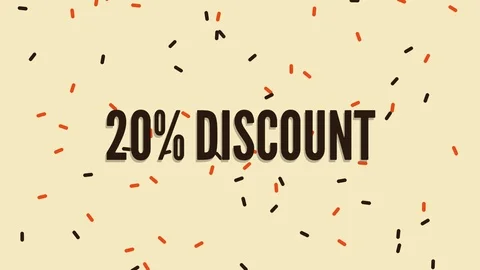 Discount with animated text effect Stock Footage 115892536